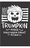 Halloween Trumpkin USA Flag Notebook Journal
