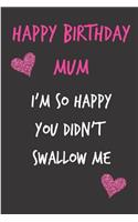 Happy Birthday Mum, I'm So Happy You Didn't Swallow Me