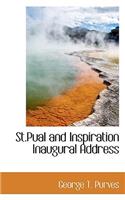 St.Pual and Inspiration Inaugural Address