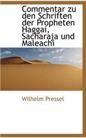 Commentar Zu Den Schriften Der Propheten Haggai, Sacharaja Und Maleachi