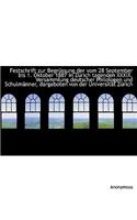 Festschrift Zur Begrussung Der Vom 28 September Bis 1. Oktober 1887 in Zurich Tagenden XXXIX. Versam