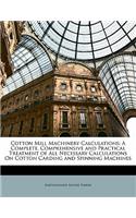 Cotton Mill Machinery Calculations