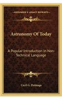 Astronomy Of Today