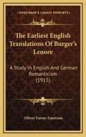 Earliest English Translations Of Burger's Lenore