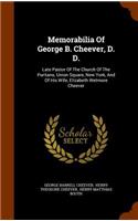 Memorabilia Of George B. Cheever, D. D.