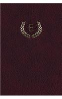 Monogram "E" Journal: 365 page Journal Diary Notebook
