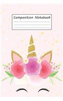 Composition Notebook: Cute Unicorn Wide Ruled Primary for Girls Kids Elementary Student Teacher School Supplies Journal (School Notebooks) (Volume 3)