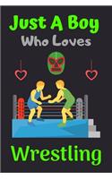 Just A Boy Who Loves Wrestling: A Super Cute Wrestling notebook journal or dairy - Wrestling lovers gift for boys - Wrestling lovers Lined Notebook Journal (6"x 9")