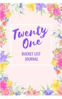 Twenty One Bucket List Journal