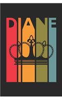 Diane: Vintage Custom Personalized Lined Name Notebook, Diary, Journal - Retro Birthday, Christmas Gifts for Daughter, Niece, Sister, Mom, Mother: Medium C