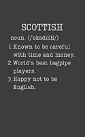 Scottish: Scotland Gifts - Small Lined Writing Journal or Notebook (Card Alternative) (Definition, Humor)