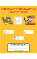 Kindergarten Handwriting Practice Paper