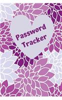 Password Tracker Journal, 100-page Purple Floral Designed Cover