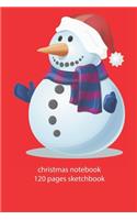 christmas notebook 120 pages sketchbook: christmas snowman sketchbook christmas diary christmas booklet christmas recipe book snowman sketchbook christmas journal 120 pages 6x9 inches ca. D