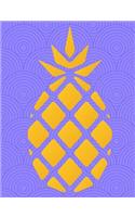 College Ruled Lined Paper Notebook: Pineapple