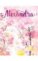 Alexandra: Personalized Journal - A Pink Cherry Blossom Diary