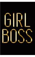 Girl Boss: Chic Gold & Black Notebook Show Them Who's in Charge! Stylish Luxury Journal