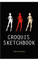 Croquis Sketchbook: Blank Drawing Book for Fashion Designers 6x 9