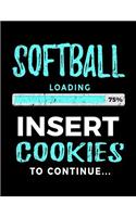 Softball Loading 75% Insert Cookies to Continue: Softball Blank Journal Notebooks