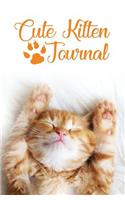 Cute Kitten Journal: 120-page Blank, Lined Writing Journal for Cat Lovers - Makes a Great Gift for Men, Women and Kids (5.25 x 8 Inches/White)