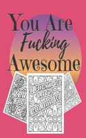 You Are Fucking Awesome: 35 Swear Words Stress Relief and Relaxation Coloring Book for Adults Funny Swearing Gift For Women. (Fucking Adorable)