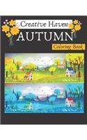 Creative Haven Autumn Coloring Book: Stress Relieving Coloring Book for adults