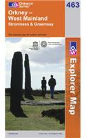 Orkney: West Mainland(Sheet 463 OS Explorer Map)