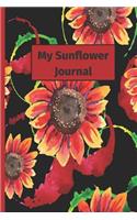 My Sunflower Journal: Inspiring Motivational Sunflower Journal, Lined Journal Notebook for Girls, and Journal for Women (Red-Orange Sunflower Journal)