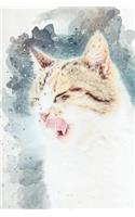 Notebook: Lined Notebook Watercolor Journaling Ruled Workbook Diary For Animals cat lovers Children Gifts (107 pages, 6x9)