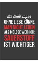 Die Leute sagen man könne ohne Liebe nicht leben als Biologe weiß ich Sauerstoff ist wichtiger
