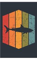Retro Shark Notebook - Gift for Shark Lovers - Vintage Shark Journal - Shark Diary for Boys and Girls