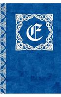 E Monogram Scottish Celtic Journal/Notebook