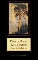 Pines on Rocks: Ivan Shishkin Cross Stitch Pattern