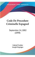 Code De Procedure Criminelle Espagnol
