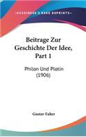 Beitrage Zur Geschichte Der Idee, Part 1