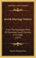 Jewish Marriage Notices