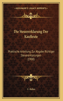 Die Steuererklarung Der Kaufleute