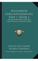 Allgemeine Gerichtsordnung Part 1, Book 1