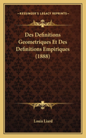 Des Definitions Geometriques Et Des Definitions Empiriques (1888)