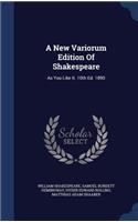 A New Variorum Edition Of Shakespeare