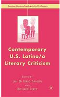 Contemporary U.S. Latino/ A Literary Criticism