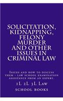 Solicitation, Kidnapping, Felony Murder and Other Issues in Criminal Law: Issues and How to Discuss Them - Law School Examination Assistance from an Expert.