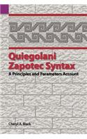 Quiegolani Zapotec Syntax