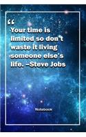 Your time is limited, so don't waste it living someone else's life. -Steve Jobs