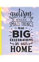 Autism where small things are big celebrations in our home