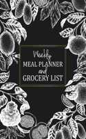 Weekly Meal Planner and Grocery List: A Food Planning Notebook & Organizer - Use this Planner as a Food Tracker & Recipe Journal Diary - Gift Ideas for Girls, Women, Foodies, Cooks & Che