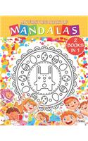 My first big book of mandalas - 2 books in 1: Coloring book of mandalas for children and beginners - 2 in 1