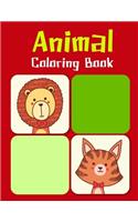 Animal Coloring Book: Fun and Cute Coloring Book for Children, Preschool, Kindergarten age 3-5