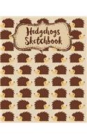 Hedgehogs Sketchbook: Pattern Blank Space for Drawing