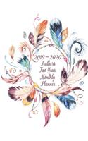 2019-2020 Feathers Two Year Monthly Planner: Plan, Organize and Be Trendy